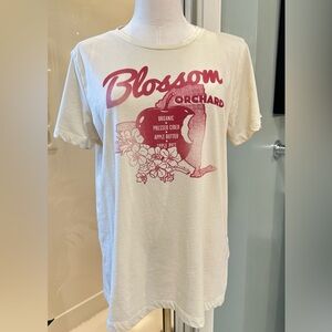J. Crew Cream and Red Graphic Tee